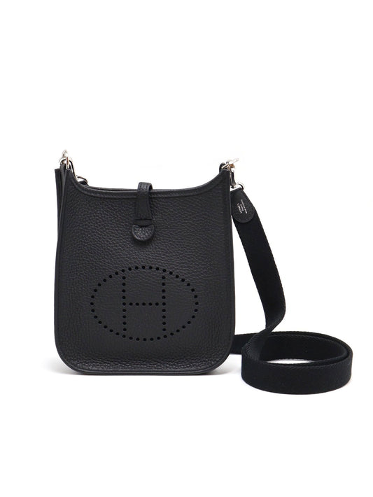 HERMES Mini evelyne - 黑銀 W
