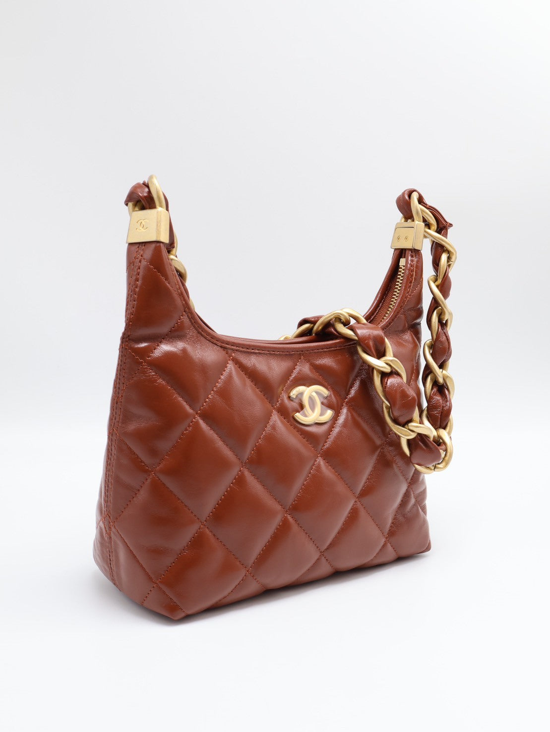 CHANEL 24A Hobo腋下包 - 小號焦糖金