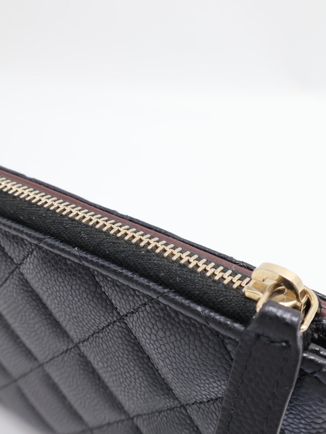 CHANEL 粒面牛皮雙折長夾 - 黑金