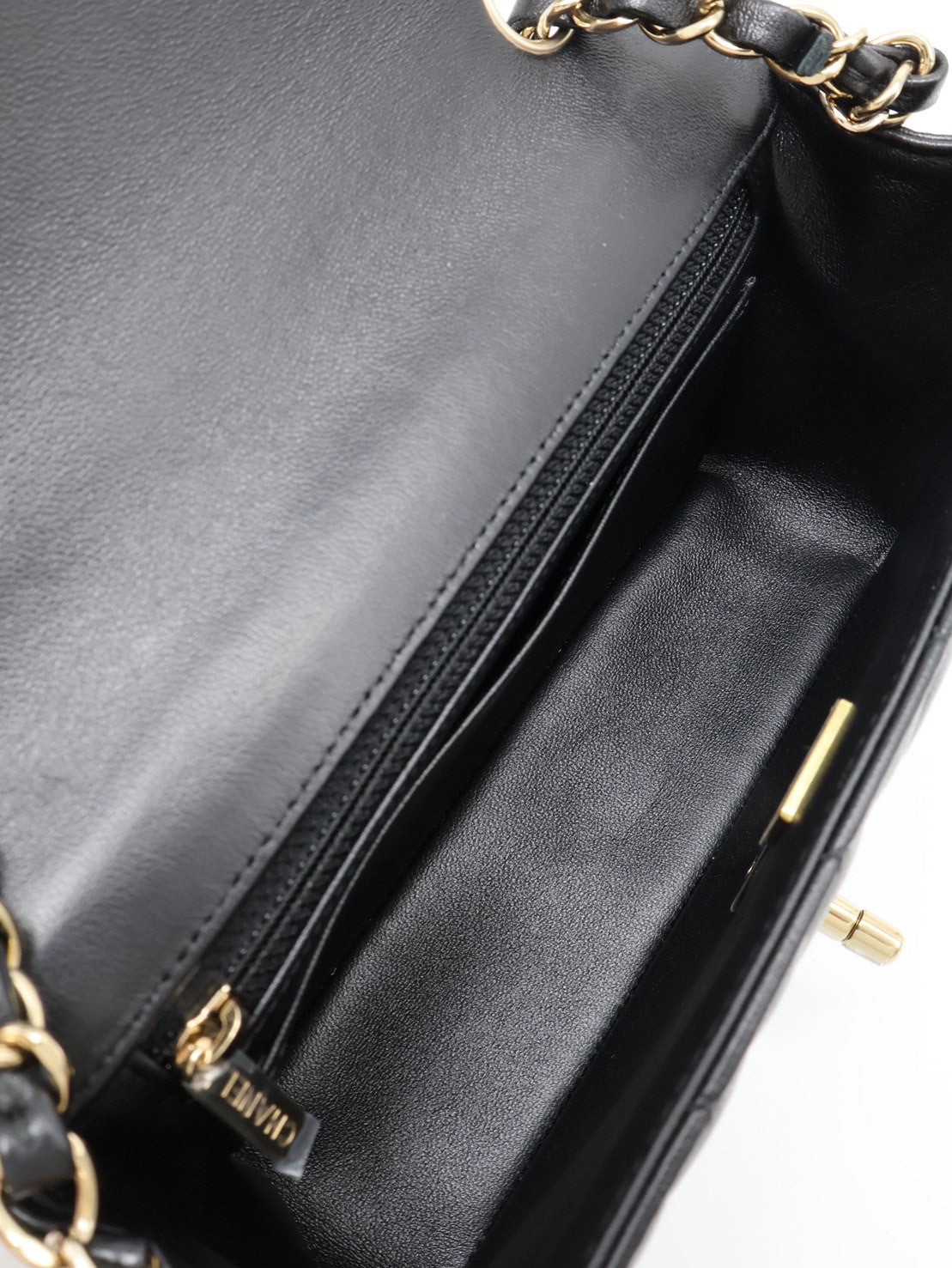 CHANEL 經典口蓋包 Mini CF20 - 黑金