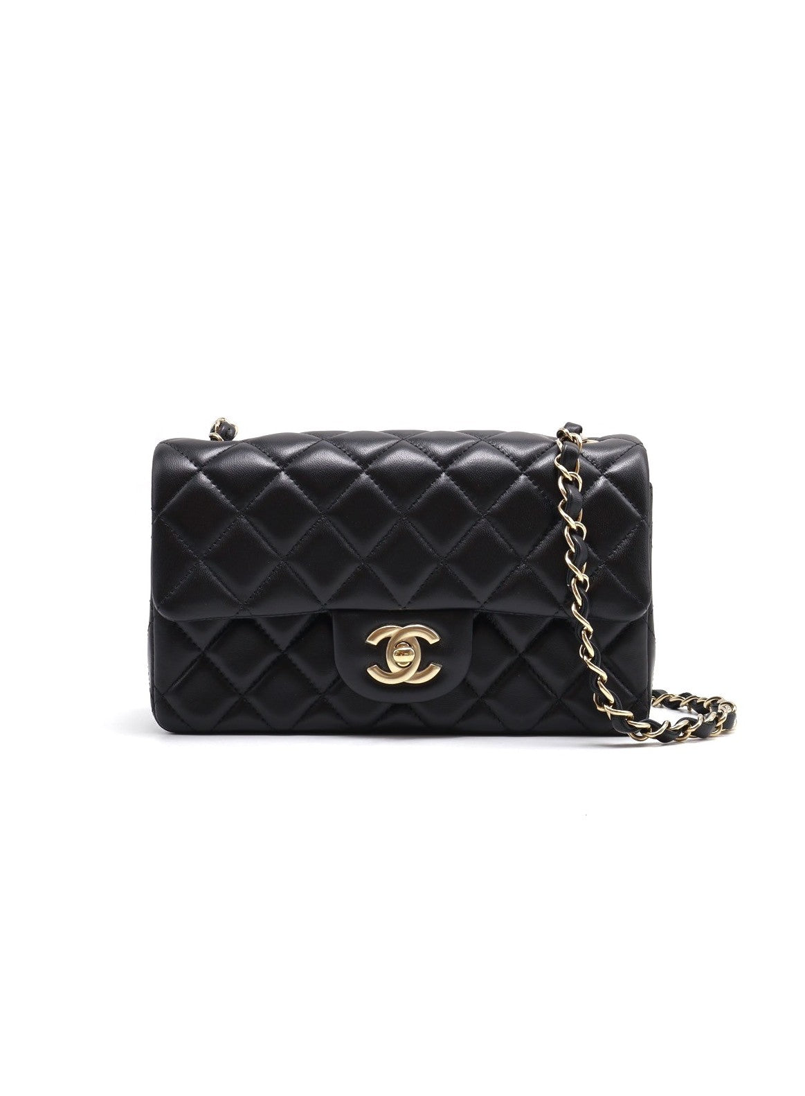 CHANEL 經典口蓋包 Mini CF20 - 黑金