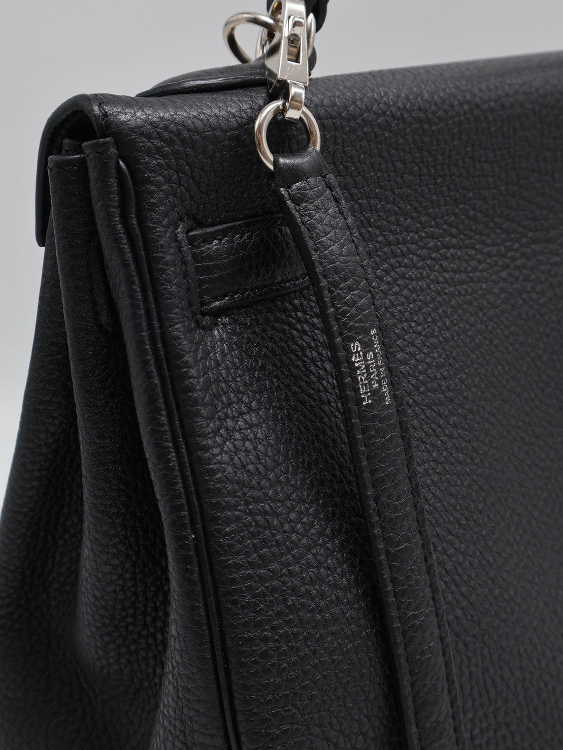 HERMES Kelly 32 - 黑銀 🅀