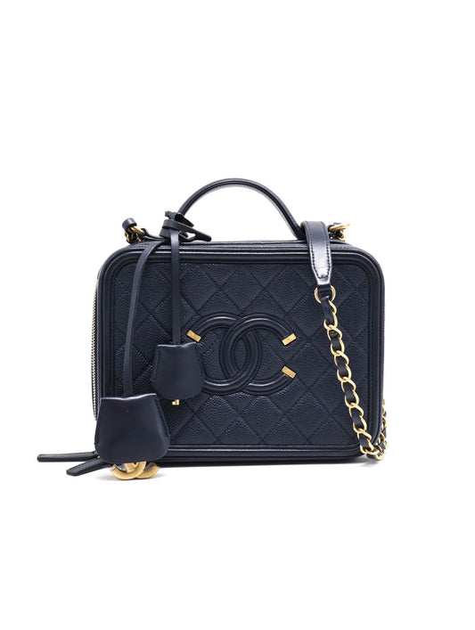 CHANEL Vanity case - 中號深藍27開