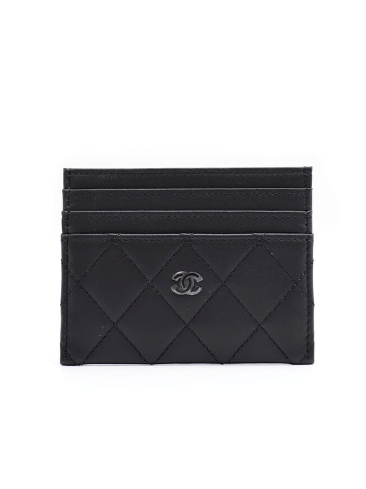 CHANEL 經典羊皮名片夾 - so black