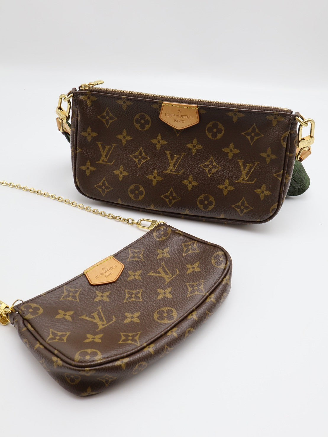 LOUIS VUITTON 三合一老花麻將包 - 綠