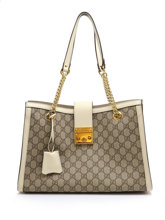 GUCCI Padlock中號單肩包 - 白