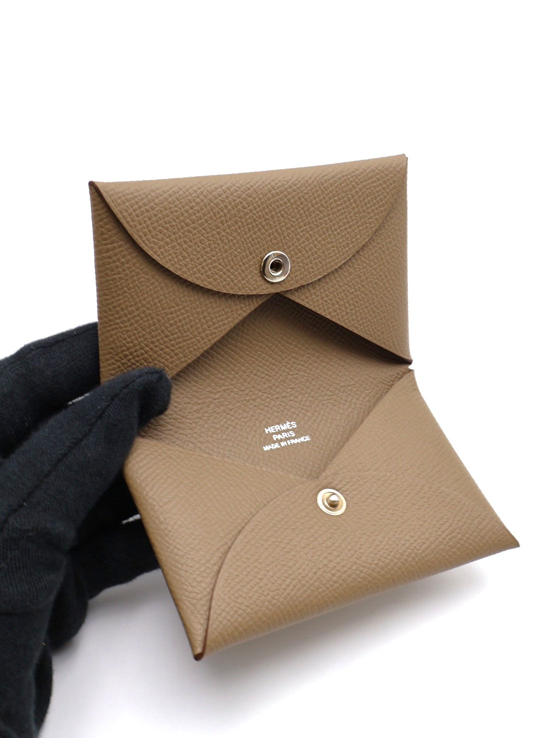 HERMES Calvi 卡包 - 大象灰 B