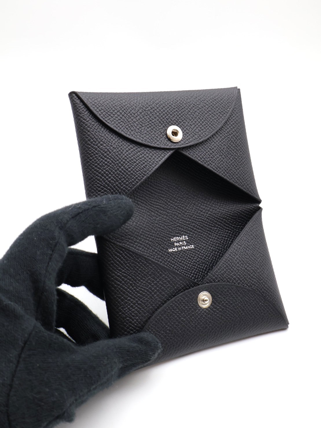 HERMES Calvi 卡包 - 黑 B