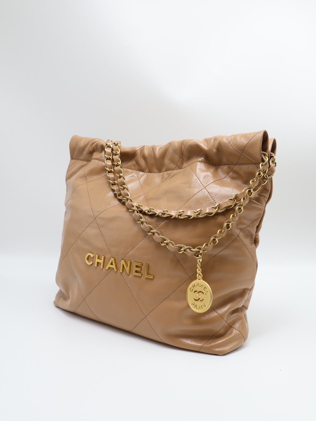 CHANEL 22 Bag - 小號奶茶金