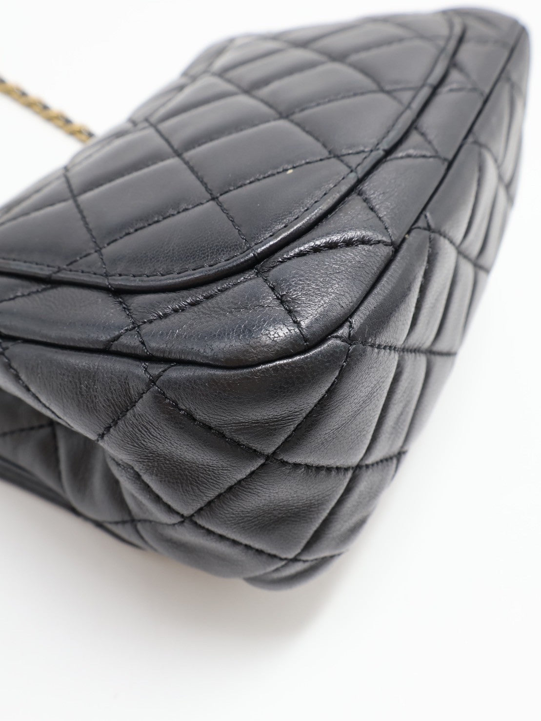 CHANEL 經典口蓋包方胖子 17 - 金球黑金