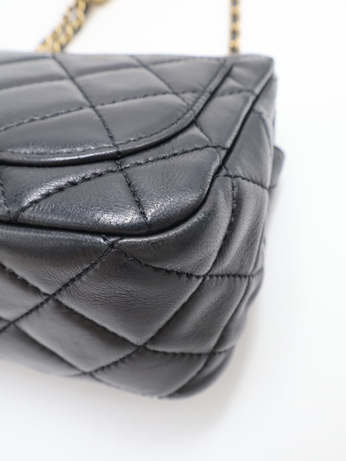 CHANEL 經典口蓋包方胖子 17 - 金球黑金