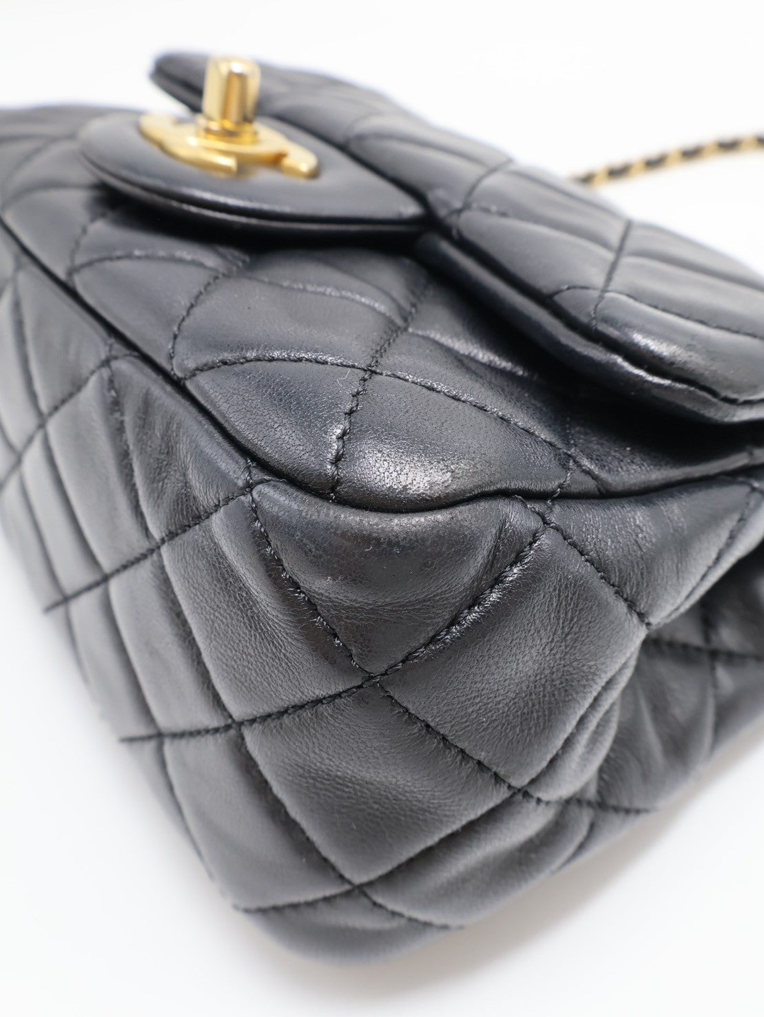 CHANEL 經典口蓋包方胖子 17 - 金球黑金