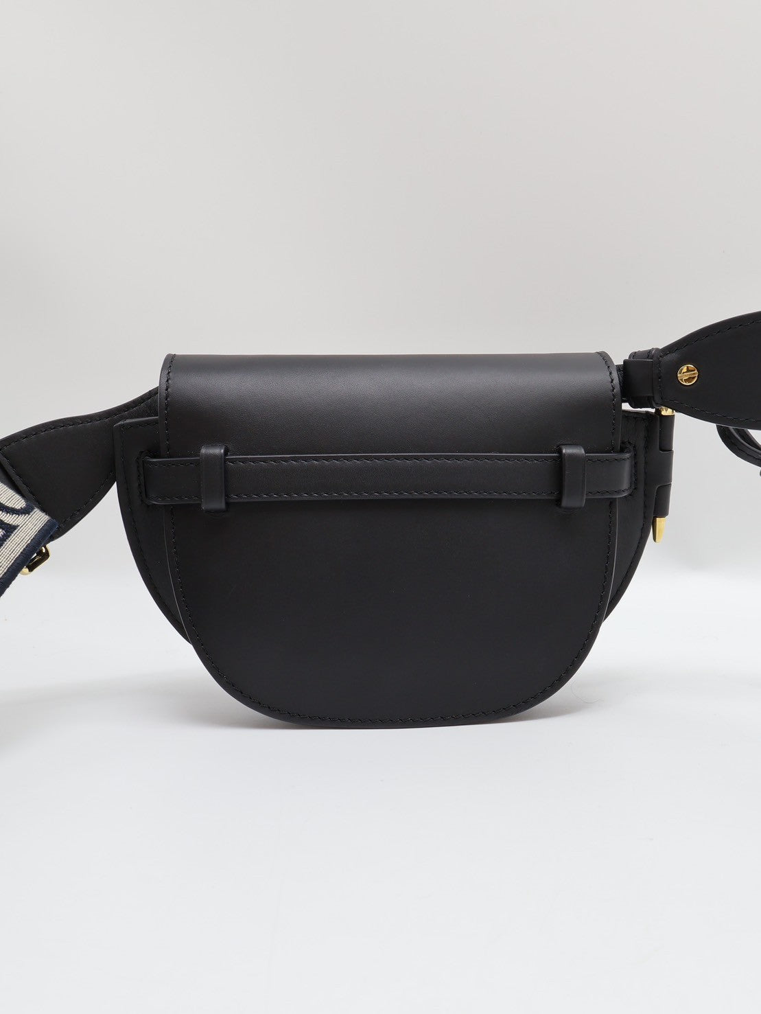 LOEWE Gate dual馬鞍包 - mini黑