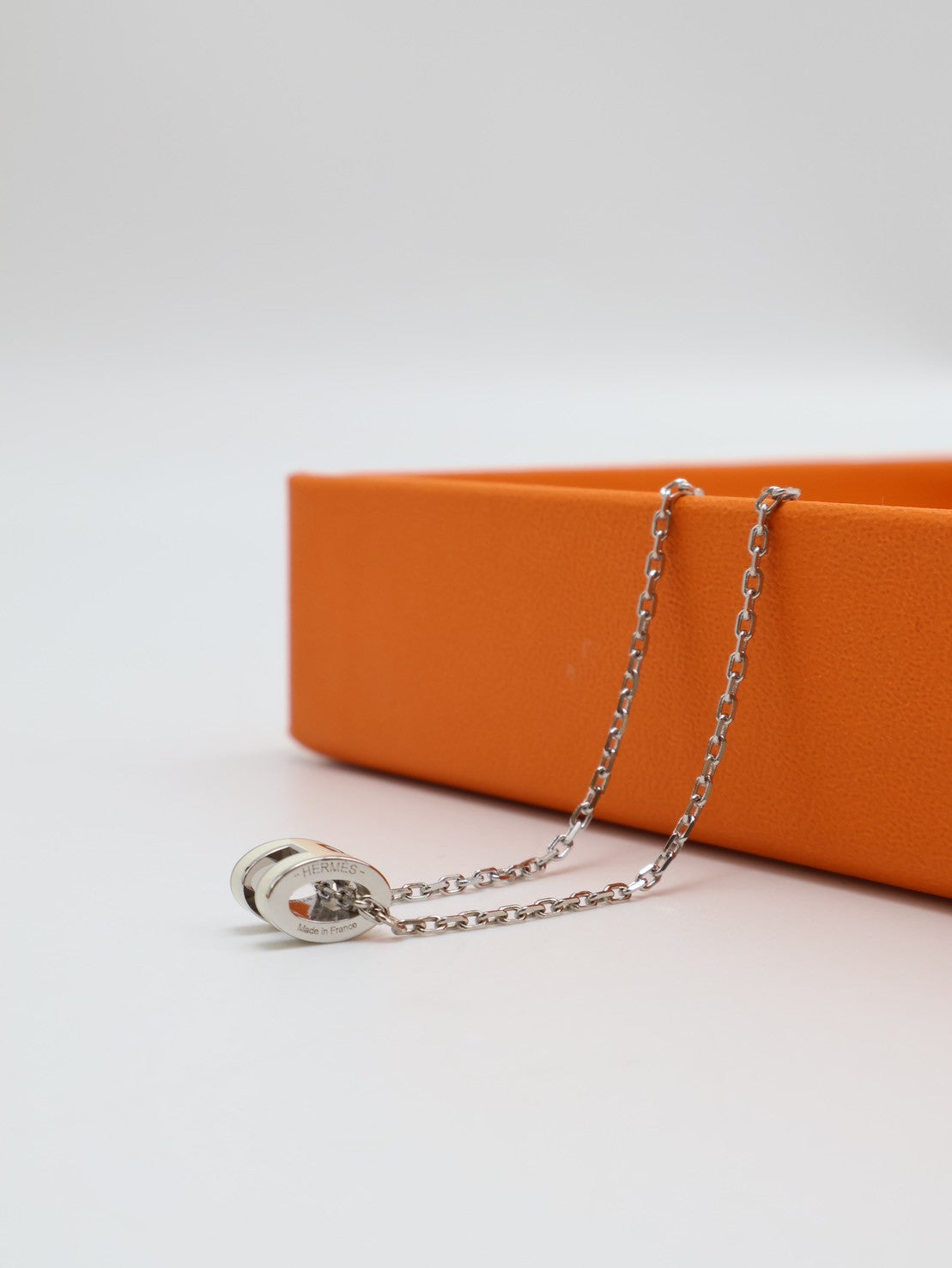 HERMES Mini pop H項鍊 - 白銀