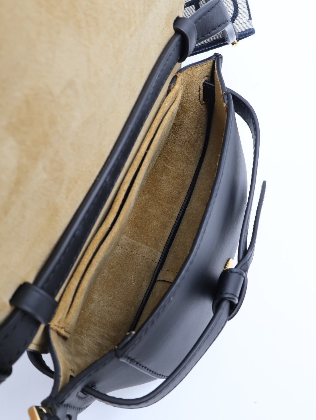 LOEWE Gate dual馬鞍包 - mini黑