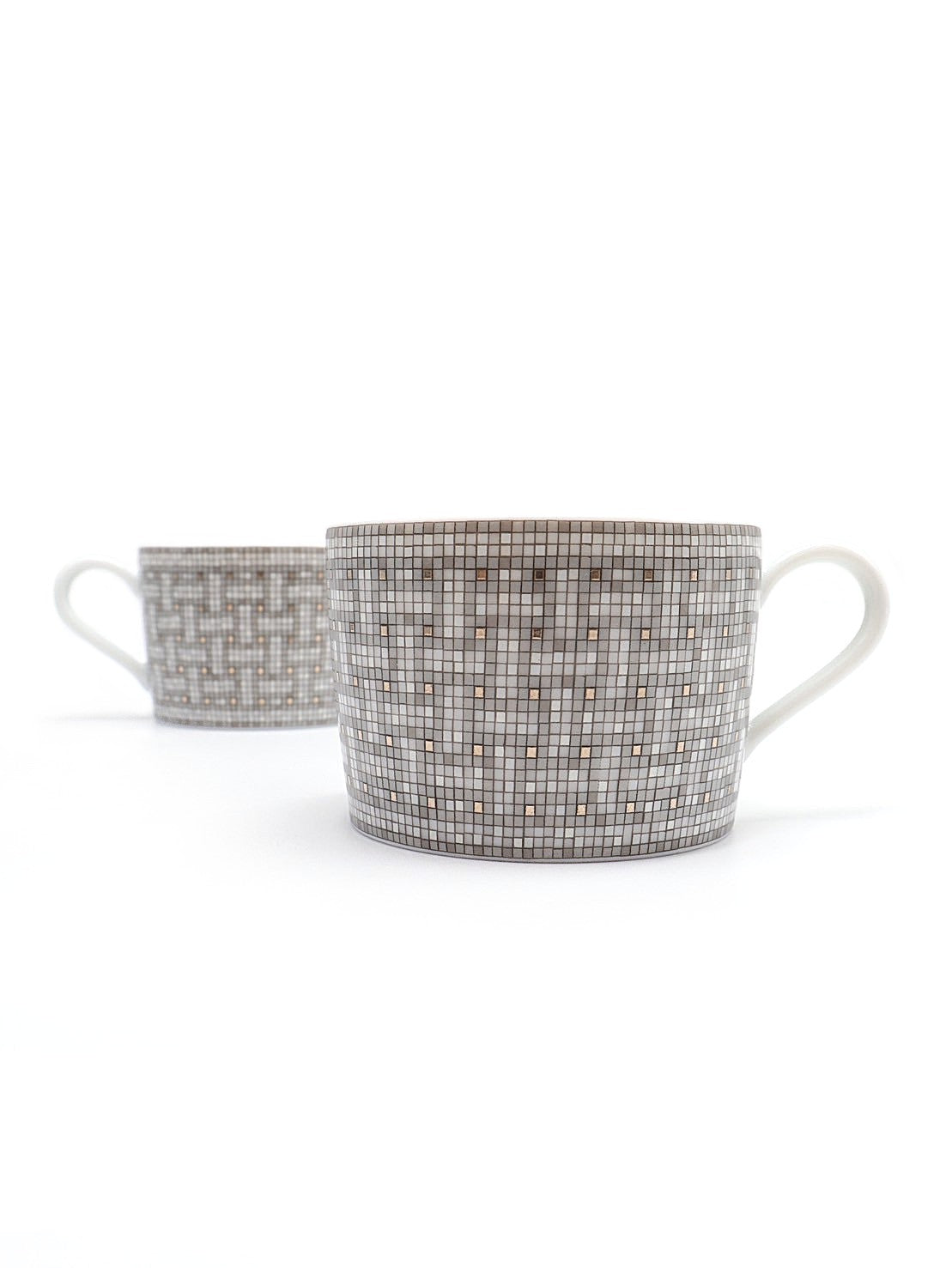 HERMES Mosaique au24鉑金馬賽克 - 咖啡杯盤組