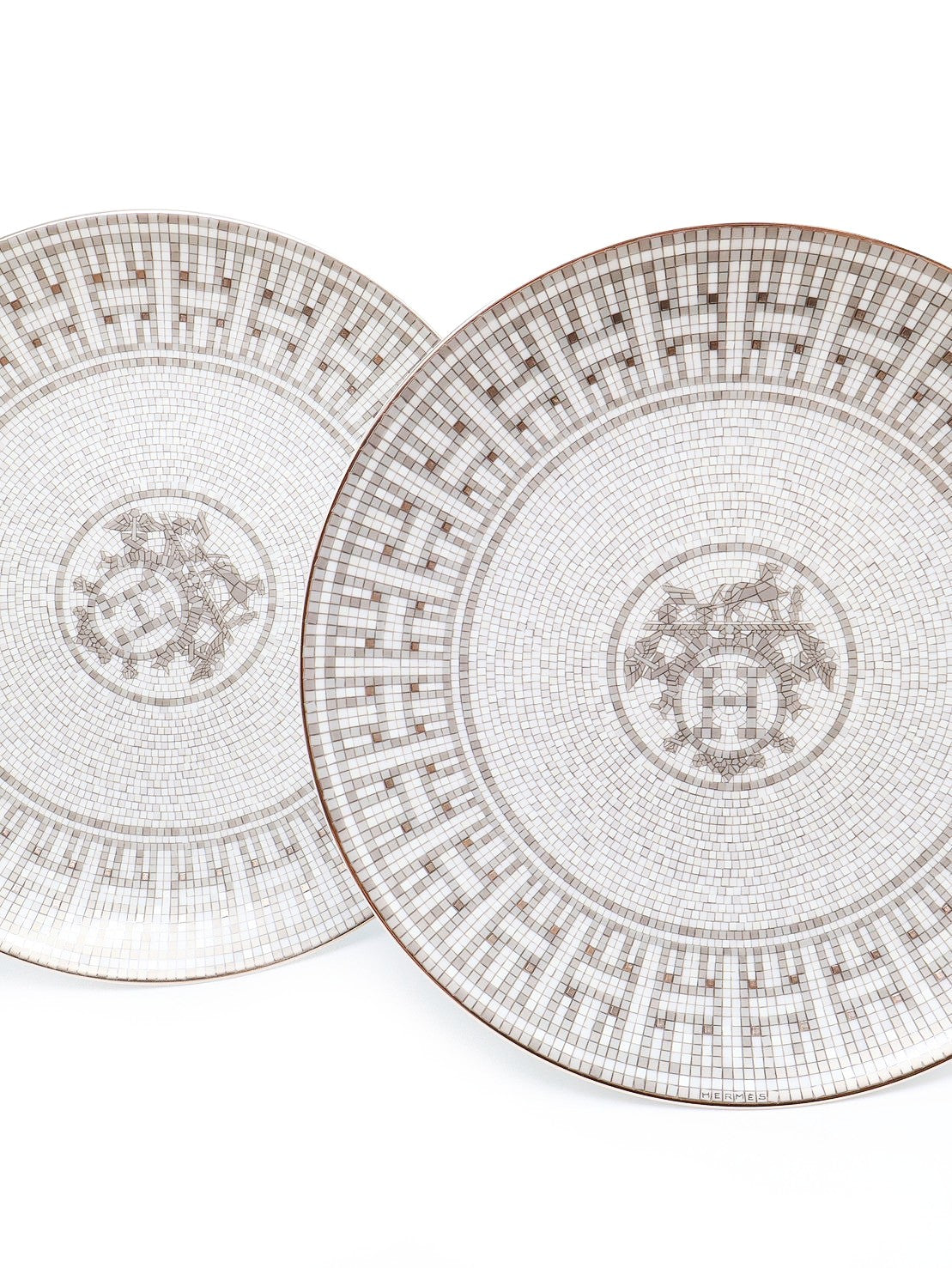 HERMES Mosaique au24鉑金馬賽克 - 甜點盤組 21