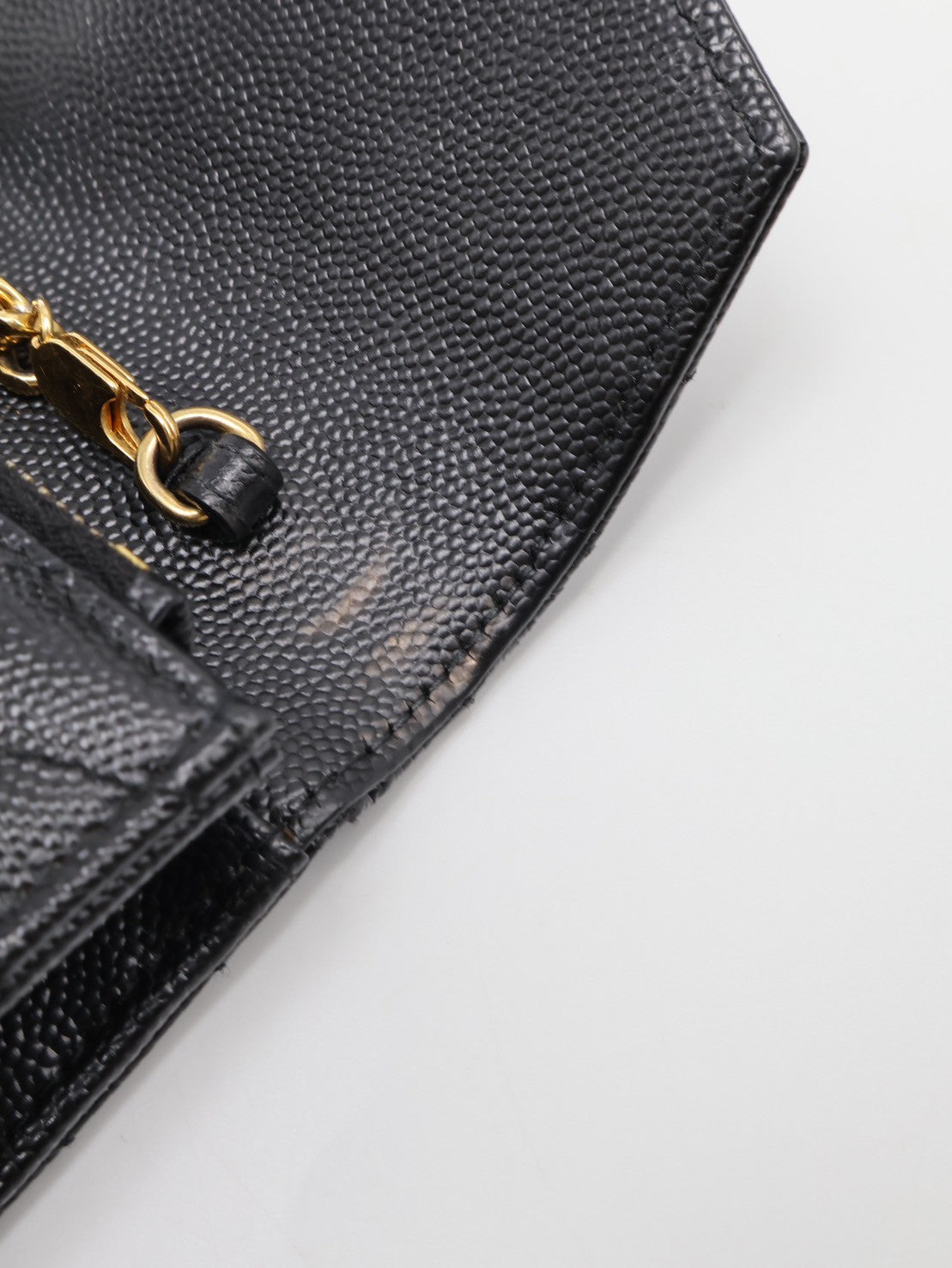 YSL 經典V紋信封WOC - 黑金