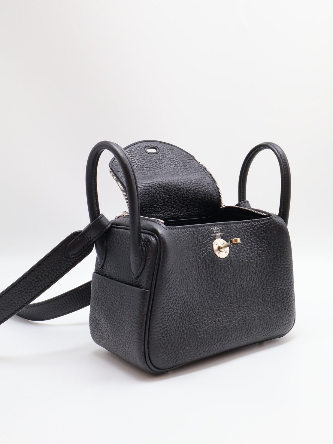 HERMES Mini lindy - 黑銀 B