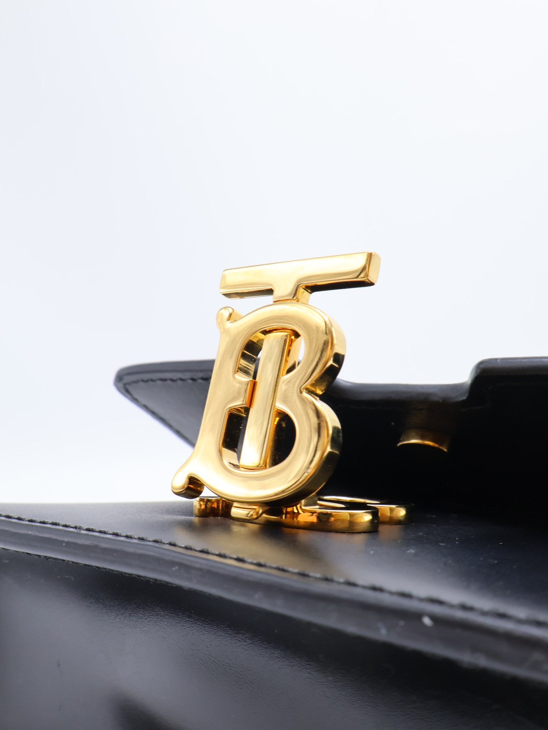 BURBERRY TB迷你豆腐包 - 黑金