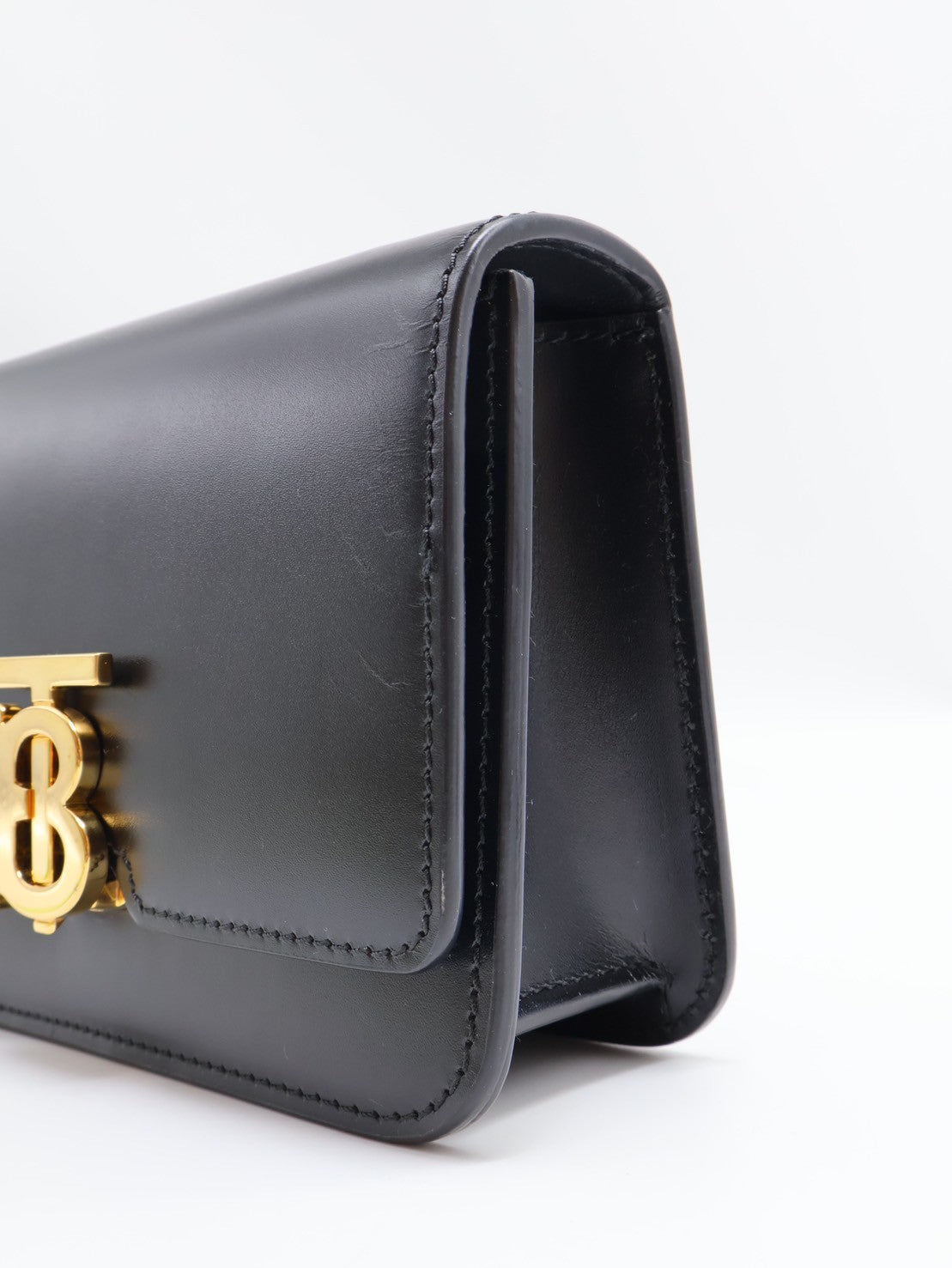 BURBERRY TB迷你豆腐包 - 黑金
