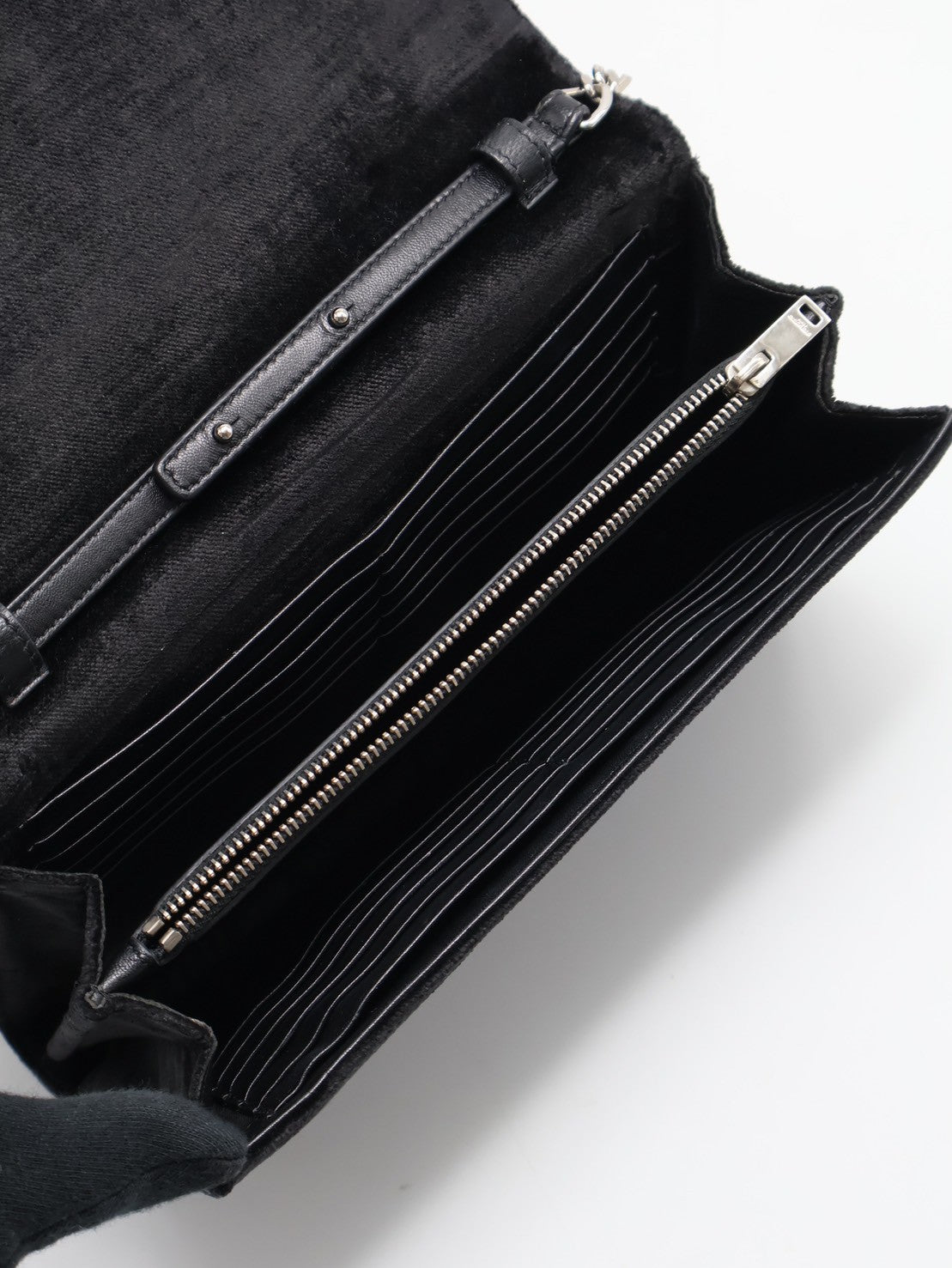 YSL Velvet kate WOC - 黑銀