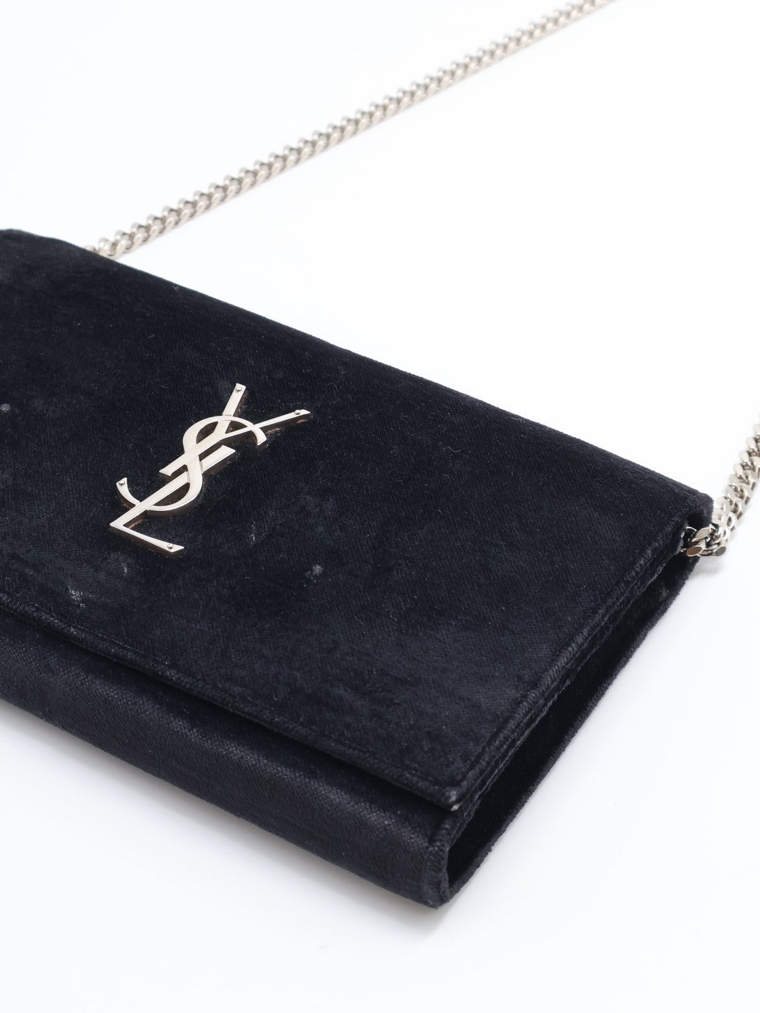 YSL Velvet kate WOC - 黑銀