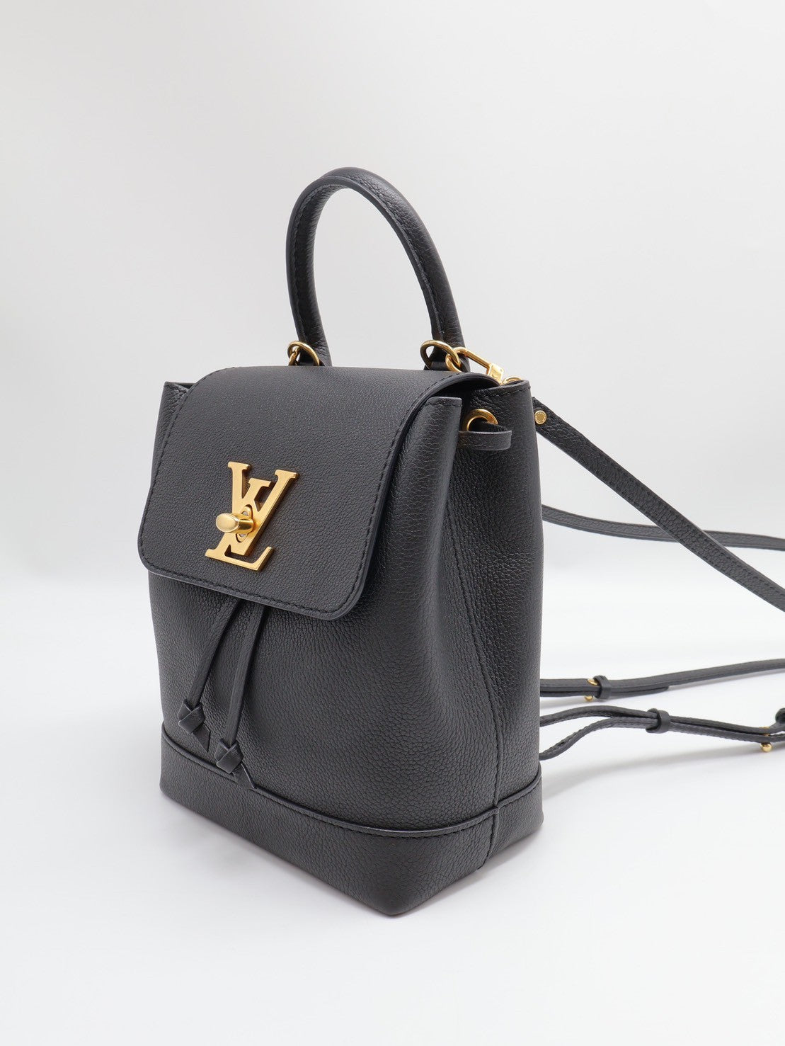 LOUIS VUITTON Lock me迷你後背包 - 黑金
