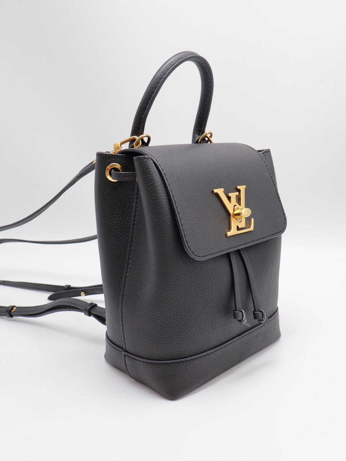 LOUIS VUITTON Lock me迷你後背包 - 黑金