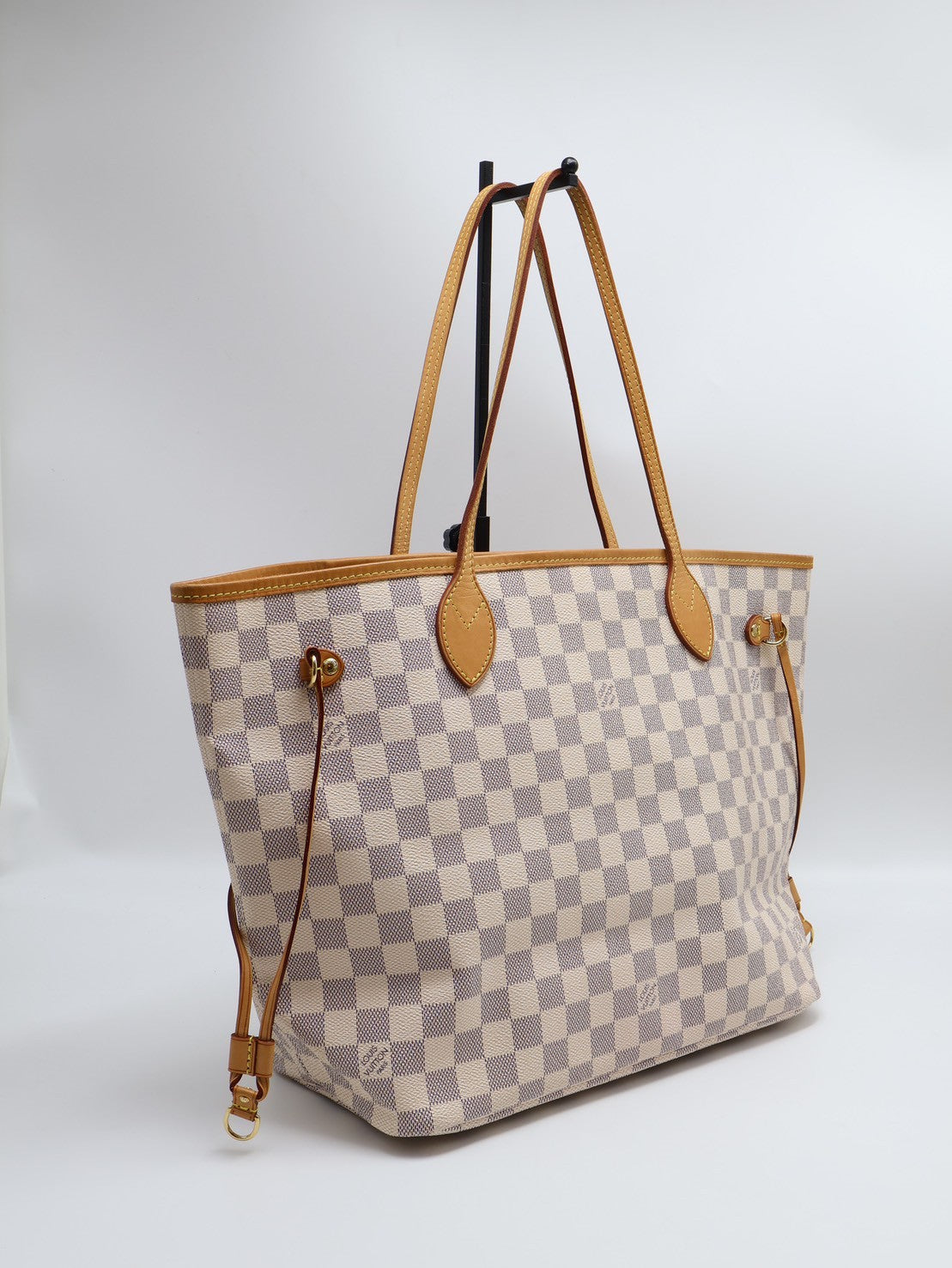 LOUIS VUITTON 棋盤格托特包 - MM米白