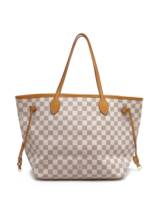 LOUIS VUITTON 棋盤格托特包 - MM米白