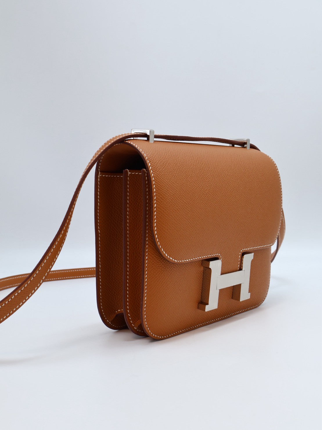 HERMES Mini constance 19 - 金棕銀 W