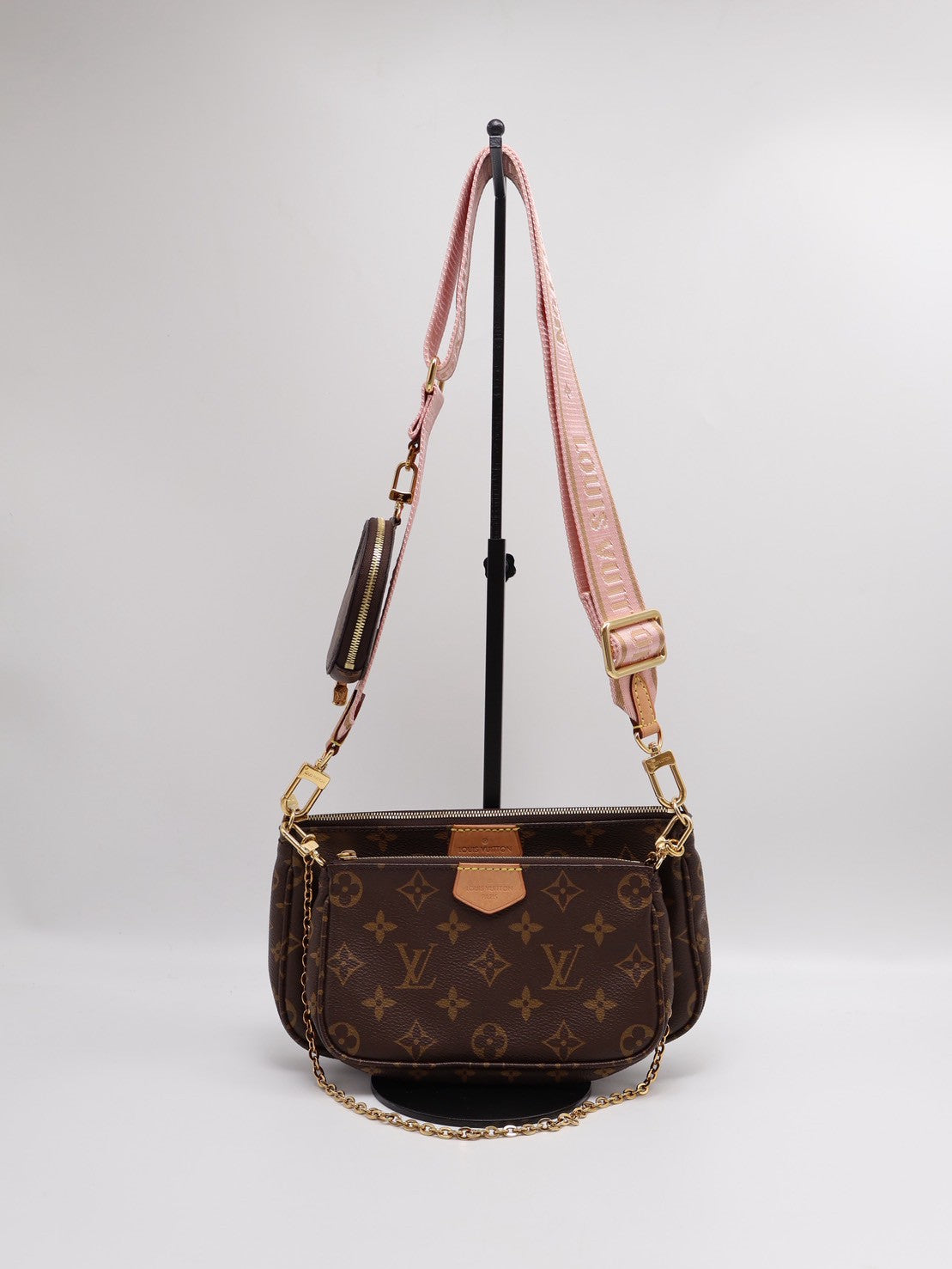 LOUIS VUITTON 三合一老花麻將包 - 粉