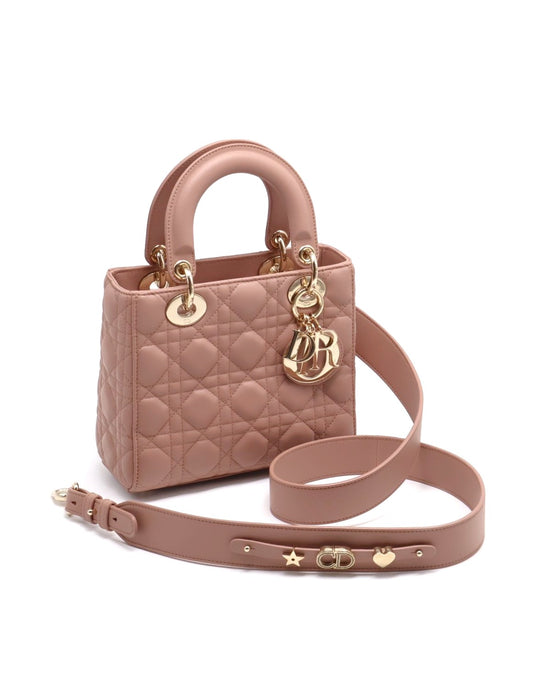 DIOR Lady dior MY ABC小號 - 藕粉金