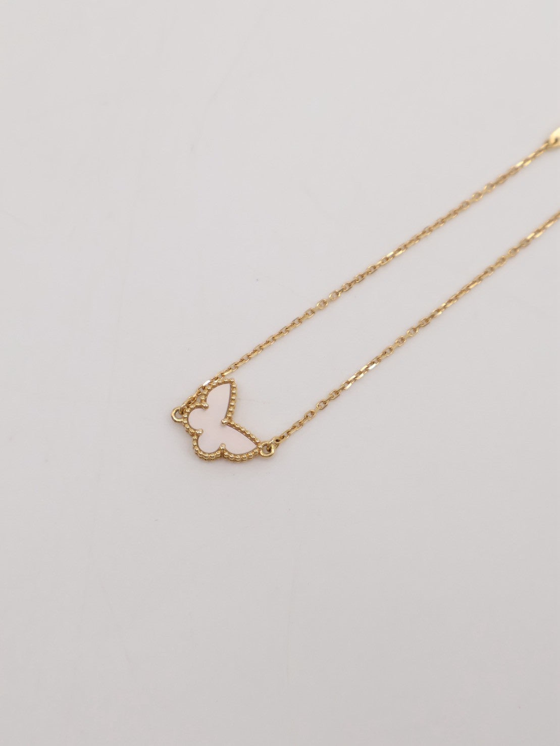 Van Cleef & Arpels 白珍珠母貝18K金蝴蝶手鍊 - Sweet Butterflies