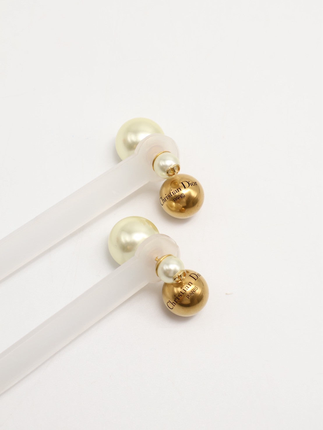 DIOR Tribales D-Pepite雙珠金球耳環