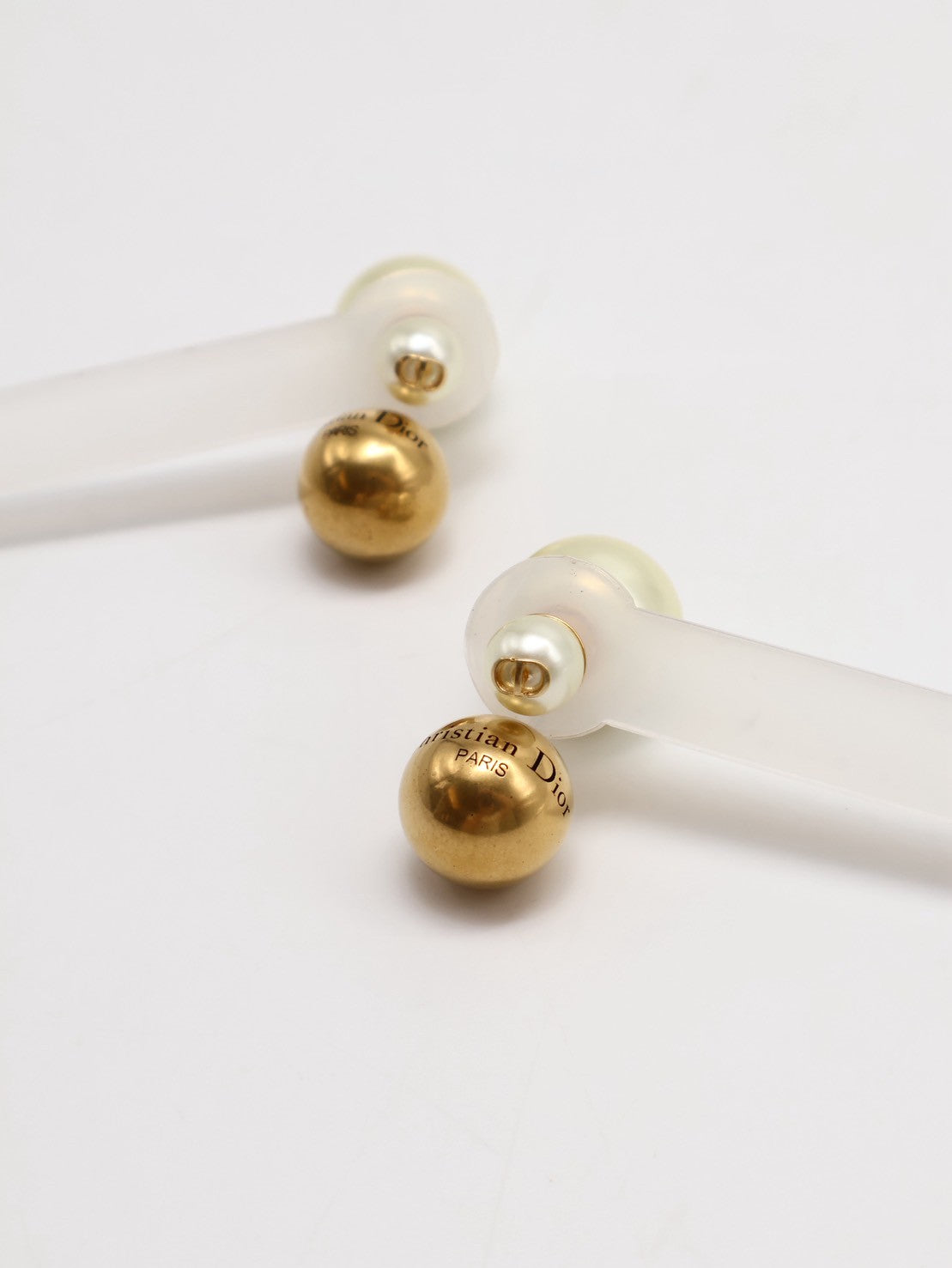 DIOR Tribales D-Pepite雙珠金球耳環