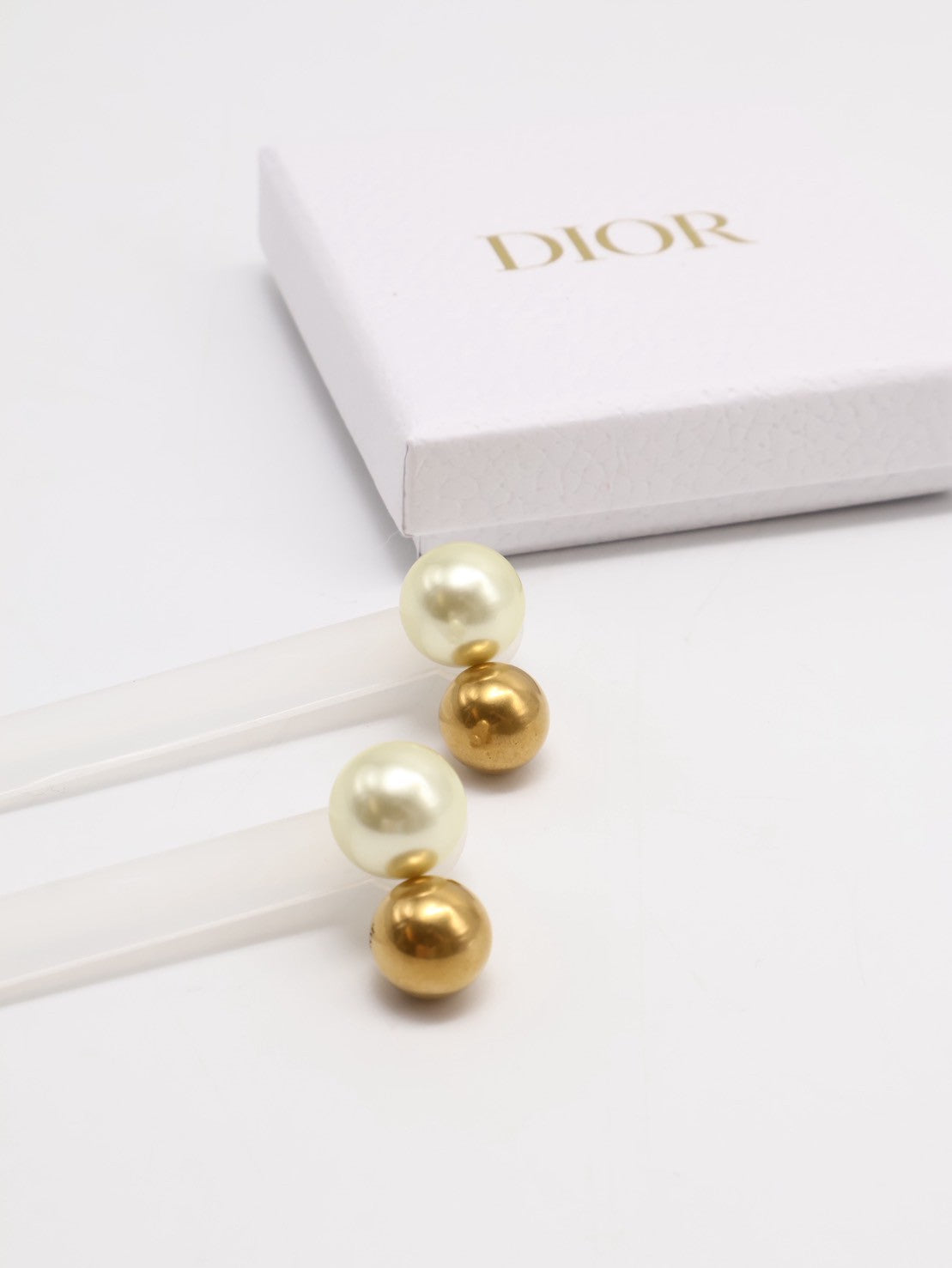 DIOR Tribales D-Pepite雙珠金球耳環
