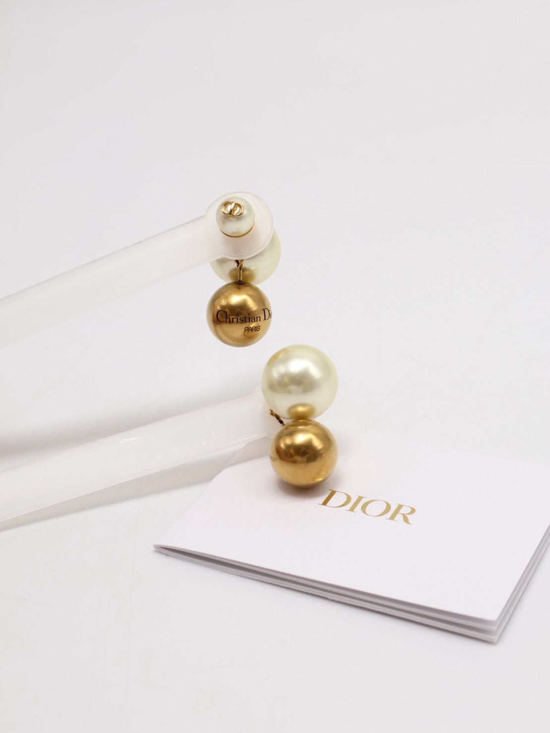 DIOR Tribales D-Pepite雙珠金球耳環