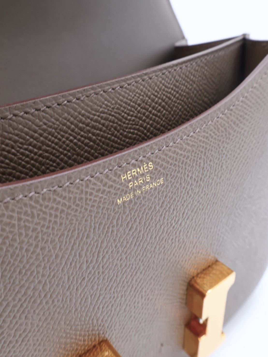 HERMES Mini Constance 19 - 錫器灰金