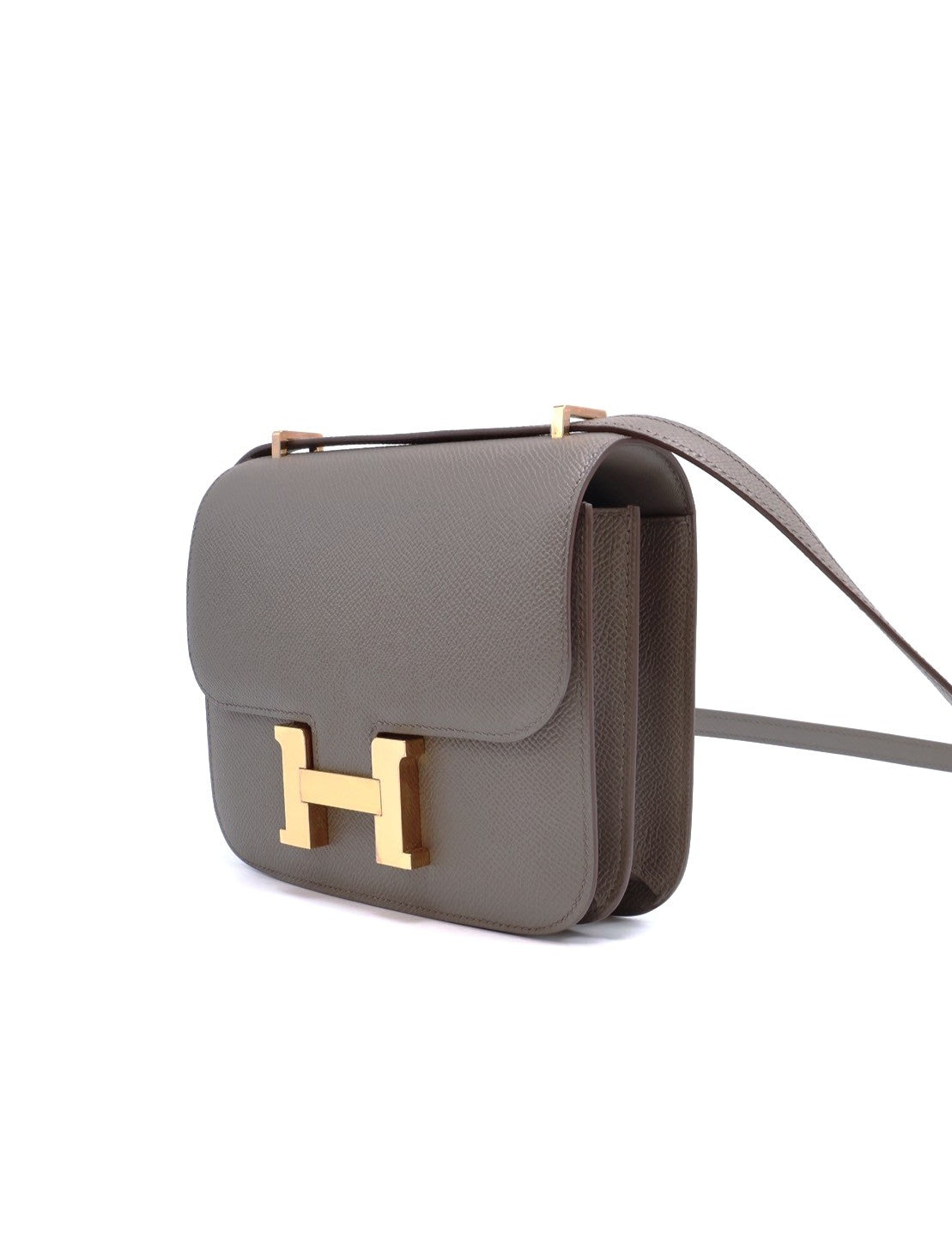 HERMES Mini Constance 19 - 錫器灰金