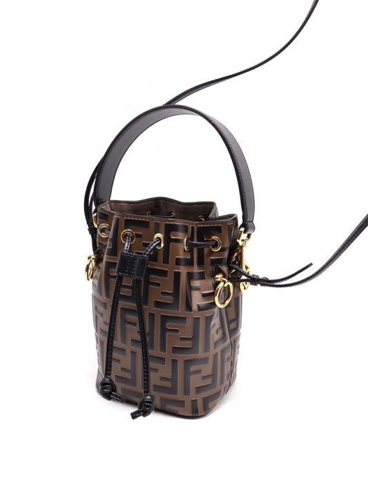 FENDI Mon tresor小牛皮水桶手提包 - 棕