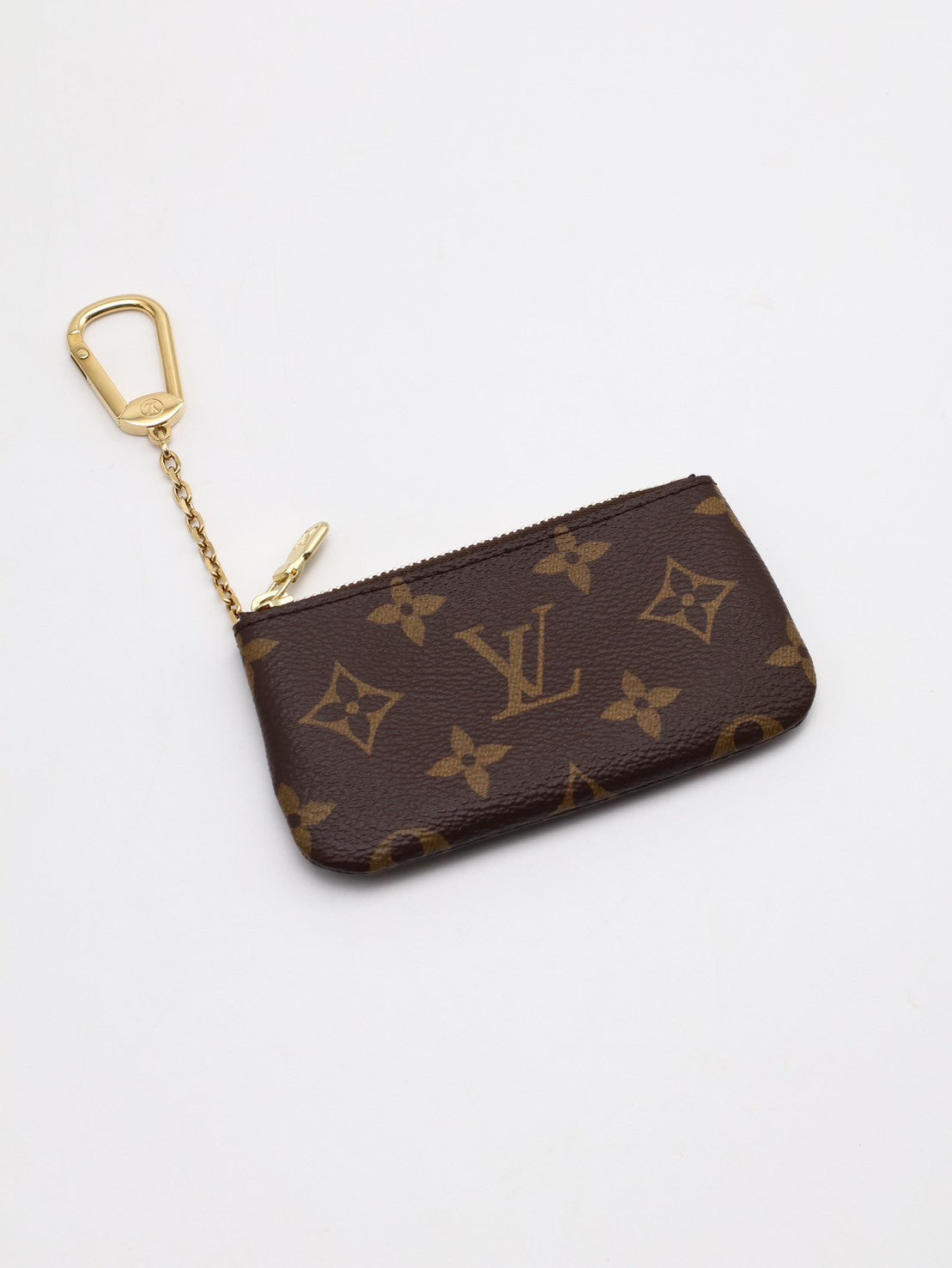 LOUIS VUITTON 老花鑰匙釦拉鍊零錢包