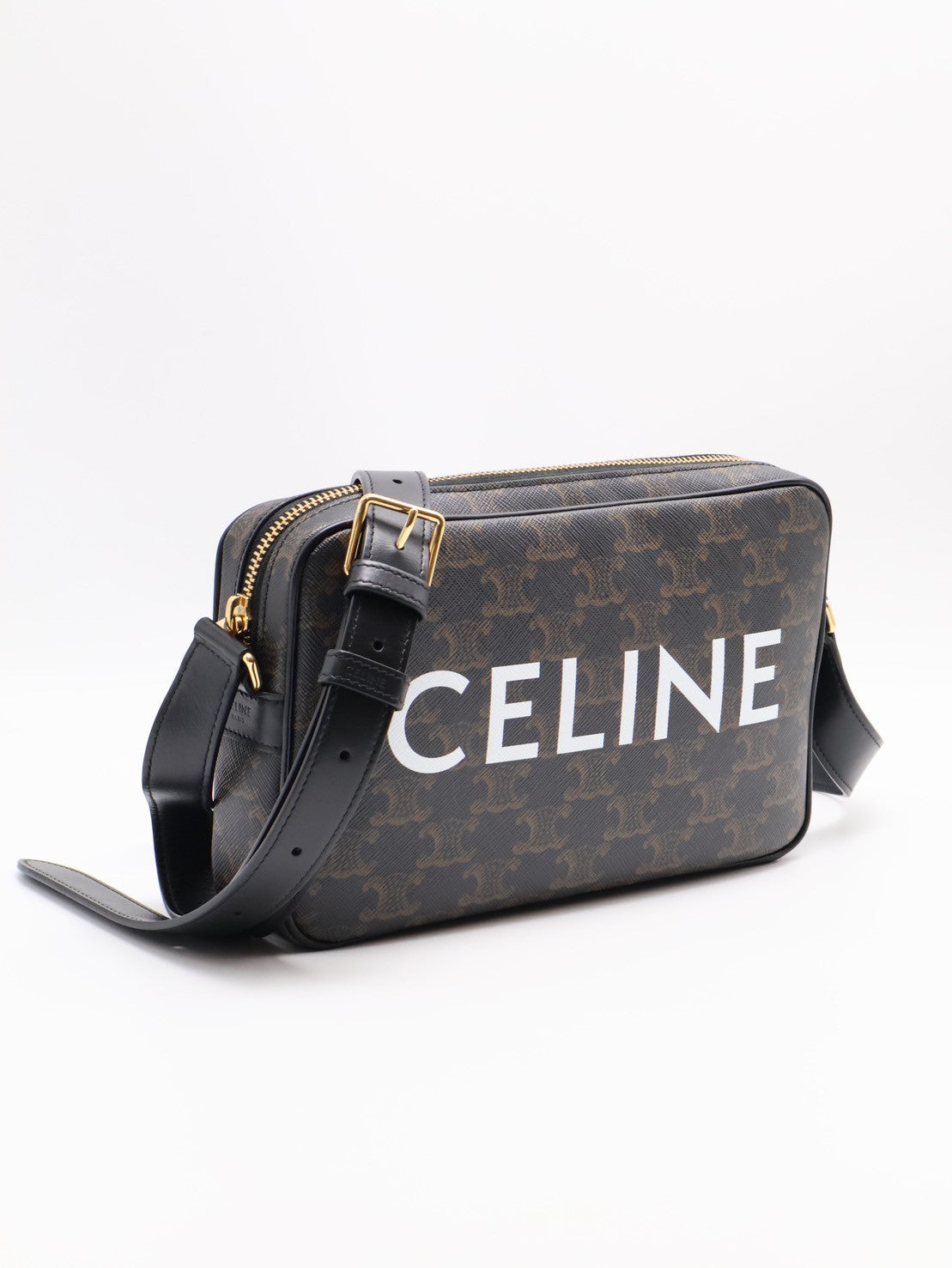 CELINE 凱旋帆布老花郵差包