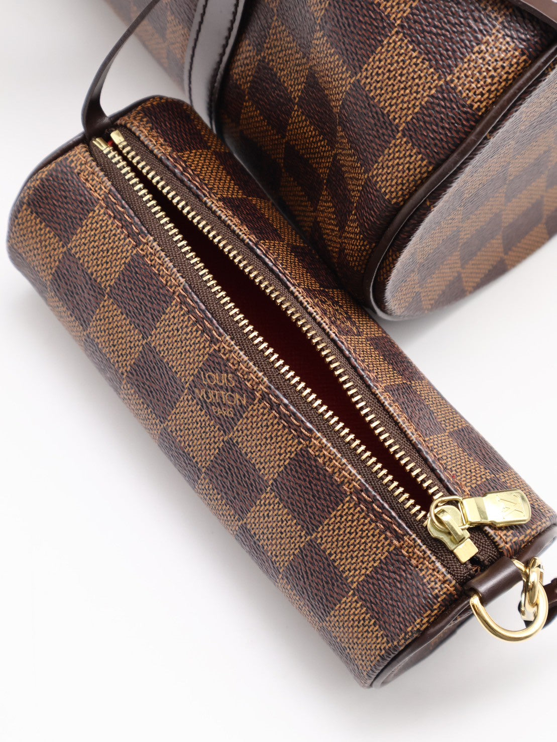 LOUIS VUITTON Papillon 30圓筒子母包 - 棋盤格