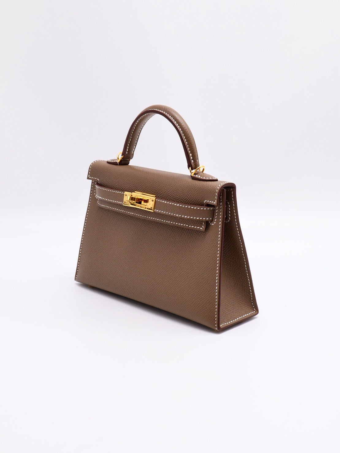 HERMES Mini kelly ll - 灰金 U