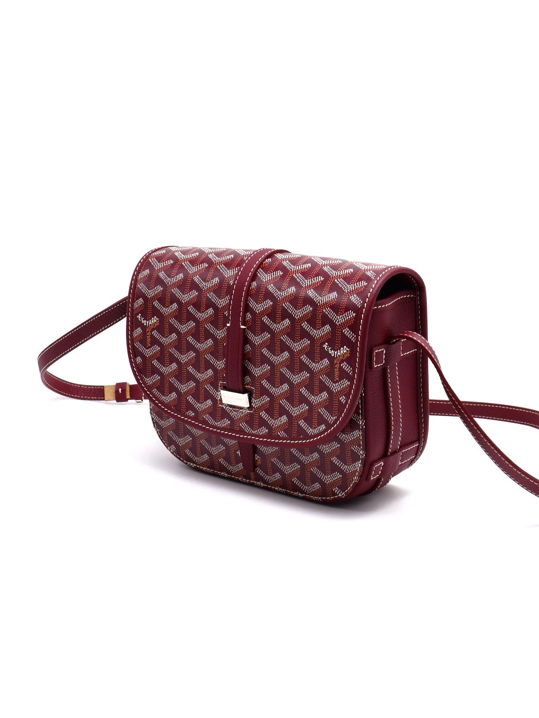 GOYARD Belvedere 郵差包 - 小號酒紅
