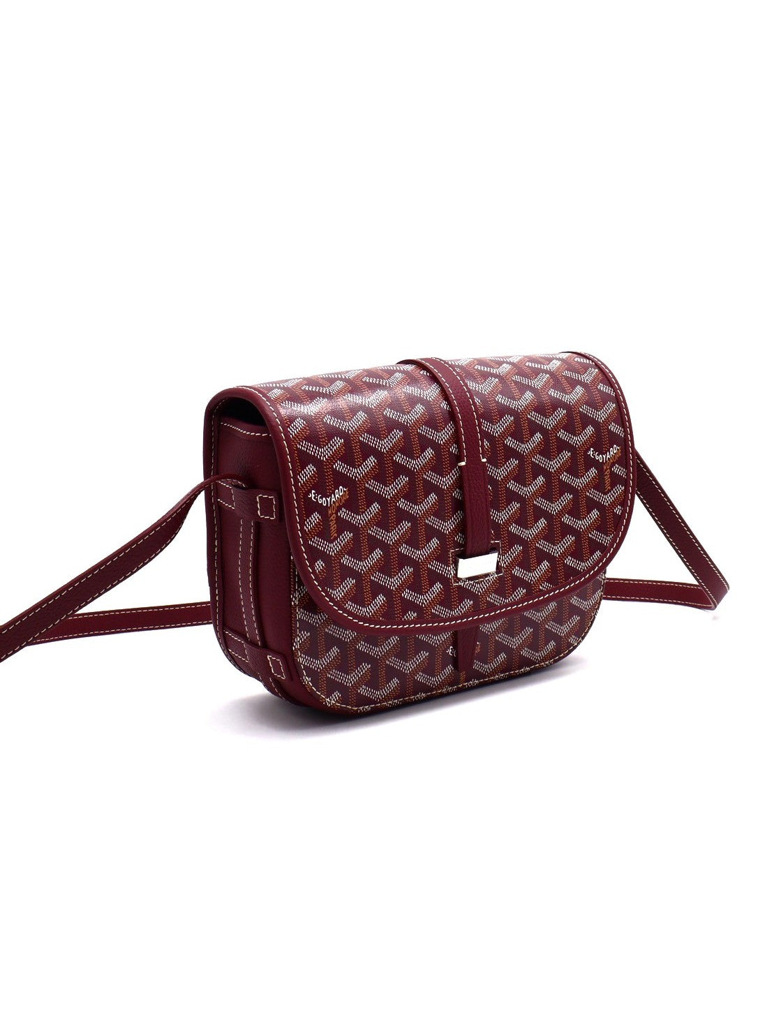 GOYARD Belvedere 郵差包 - 小號酒紅