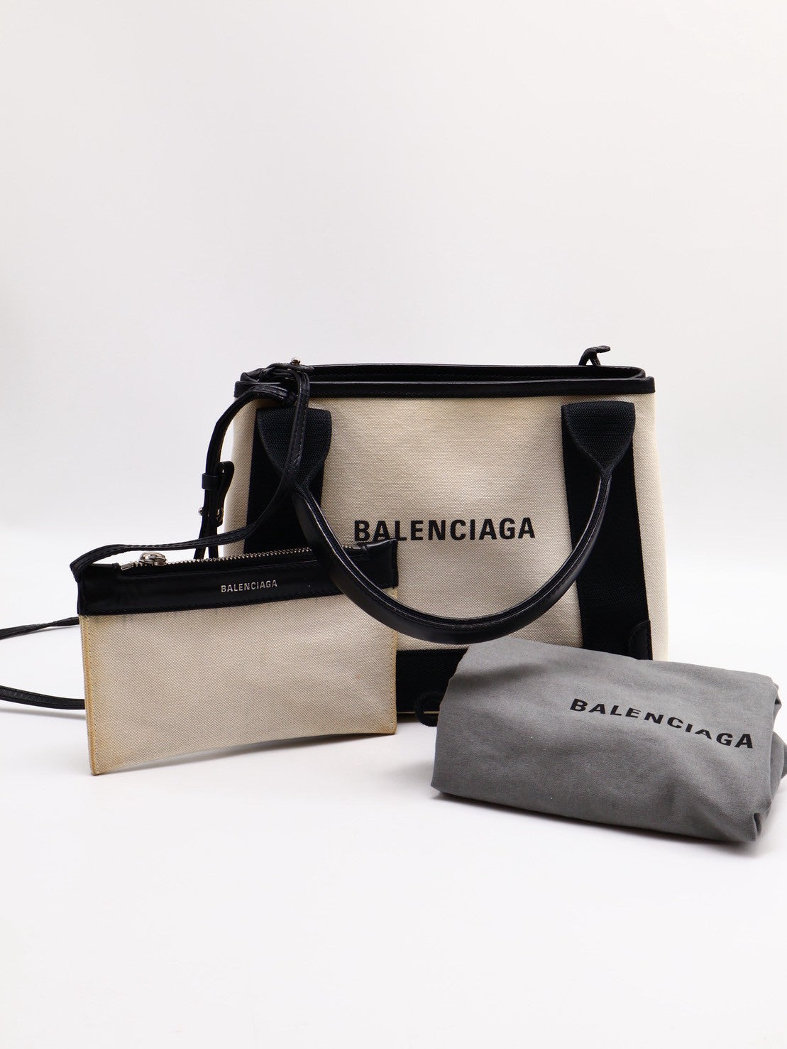 Balenciaga Navy cabas帆布托特