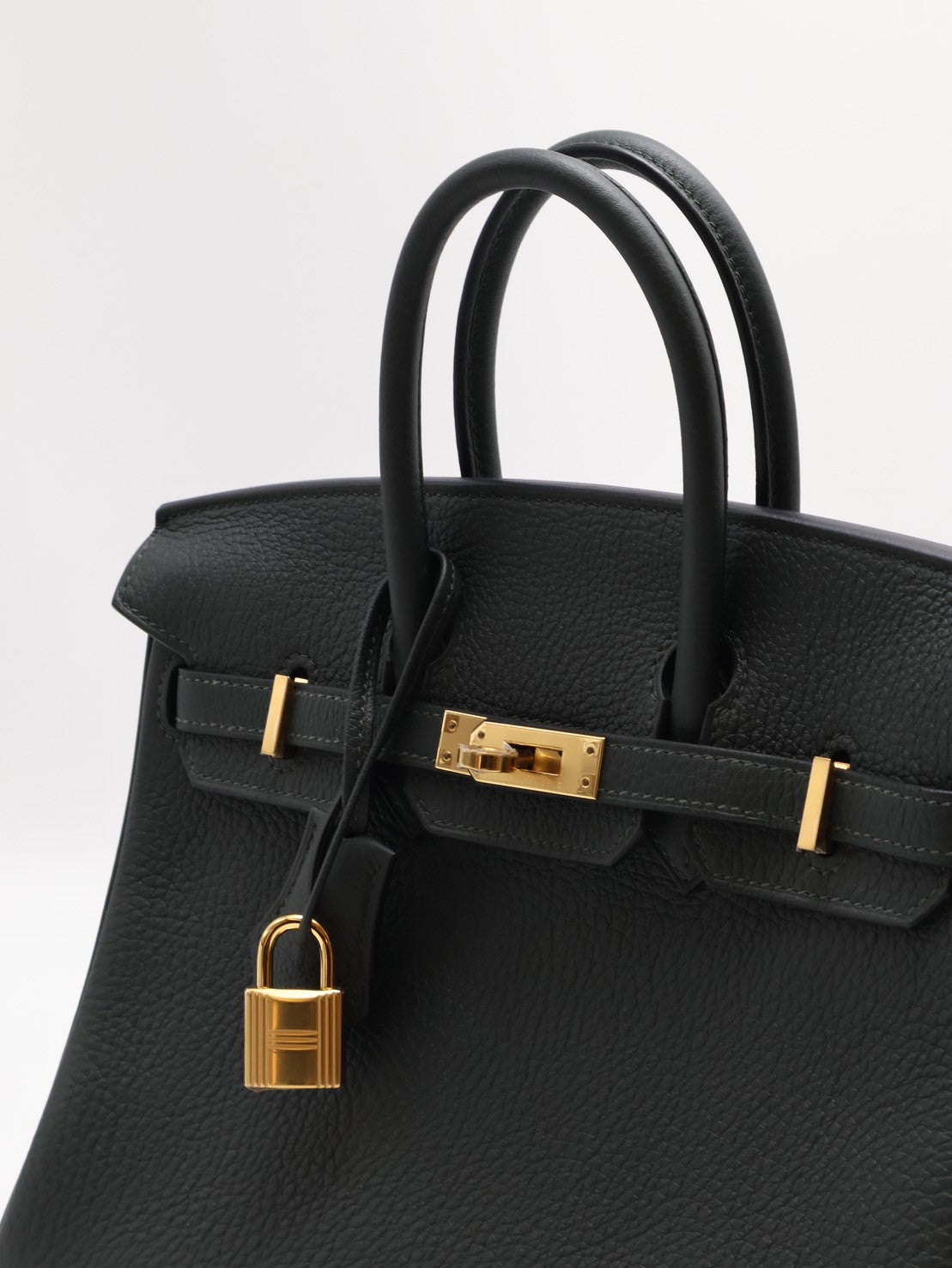 HERMES Birkin 25 - 灰綠金